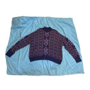 Lane Bryant Classic Long-Sleeve Mock-Neck Jacquard Pullover Sweater Sz 18/20